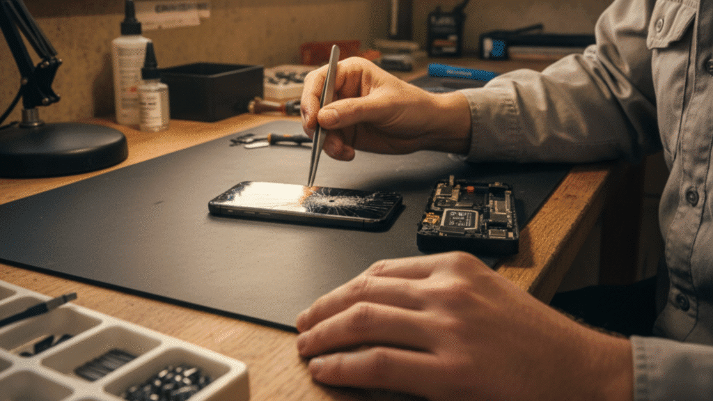 iphone 17 in technicians shop